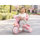 Рожевий Триколісний велосипед Baby Carriage 588 / Велосипед з з батьківською ручкою та кошиком / Велосипед-коляска