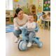 Блакитний Триколісний велосипед Baby Carriage 588 / Велосипед з з батьківською ручкою та кошиком / Велосипед-коляска