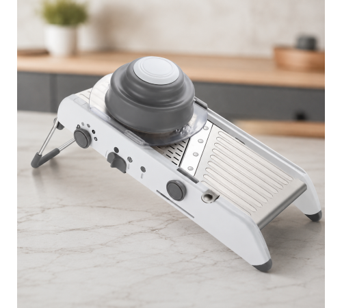 Регульована тертка-шатківниця для овочів / Овочерізка Smart Multifunctional Mandoline Slicer / Механічний подрібнювач універсальний кухонний