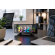 Годинник VST 888H RGB з датчиком температури / Годинник електронний настільний з дзеркальним дисплеєм / Дзеркальний LED годинник з будильником