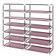 Бордова тканинна шафа для зберігання взуття Shoe Cabinet 118х30х120 см