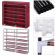Бордова тканинна шафа для зберігання взуття Shoe Cabinet 118х30х120 см