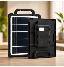 Портативна сонячна зарядна станція CoLamp CL-618PB-15W, 10800 mAh із LED-лампами / Автономне джерело живлення із сонячною панеллю