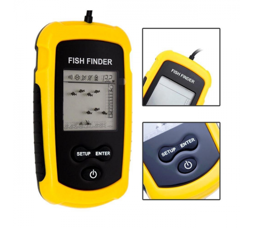 Эхолот Fish Finder портативный для берега и лодки отражение рыбы и рельефа дна