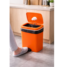 Ведро для мусора со смарт-датчиком приближение Smart trash can 10 л Оранжевый