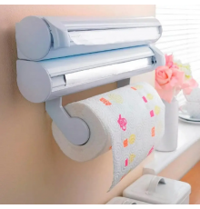 Кухонный диспенсер для пленки, фольги и полотенец Kitchen Roll Triple Paper dispenser, держатель для полотенец
