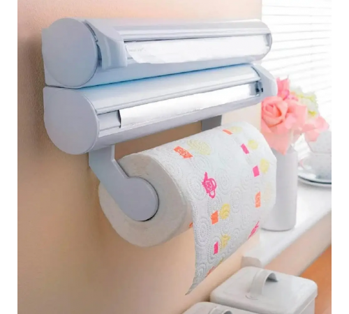Кухонный диспенсер для пленки, фольги и полотенец Kitchen Roll Triple Paper dispenser, держатель для полотенец