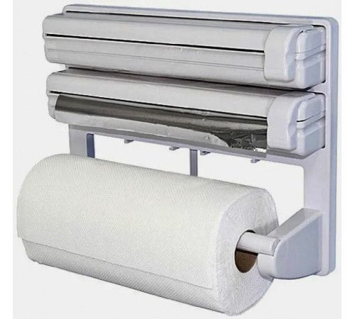 Кухонный диспенсер для пленки, фольги и полотенец Kitchen Roll Triple Paper dispenser, держатель для полотенец