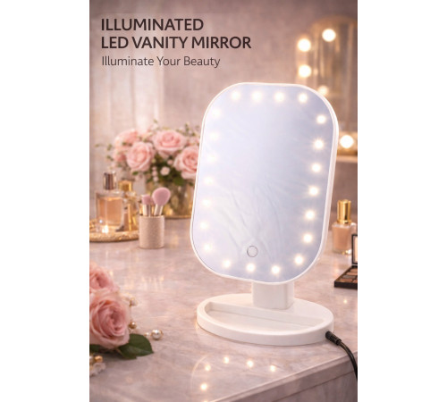 Зеркало для макияжа с LED подсветкой Cosmetie Mirror HH071 20LED