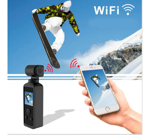 Карманная Экшн Камера 4K Ultra HD Wifi Мини Спортивная с поворотом на 270°