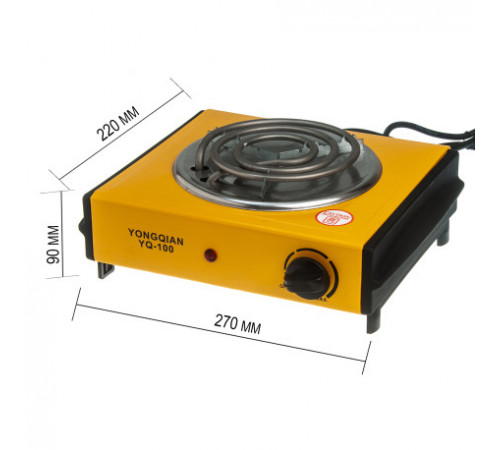 Плита электрическая 1000w спираль, на одну конфорку YONGQIAN YQ - 100 за 609 грн