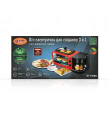 Піч електрична для сніданку 3 в 1 3600Вт BITEK BT-5308R/ 6550 (2)