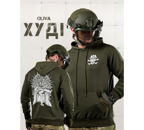 Тактическая худи MAKLIN Girl трон олива ДЛ7068