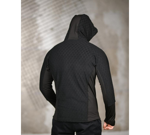 Тактическая флисовая кофта Polar Tactical черная ВТ6898