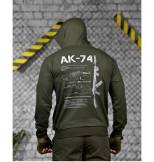 Тактическая худи MAKLIN АК-74 олива ДЛ7064
