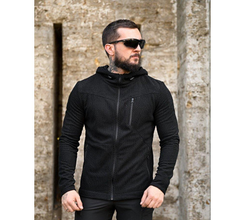 Тактична флісівка honeycomb black ВТ0443