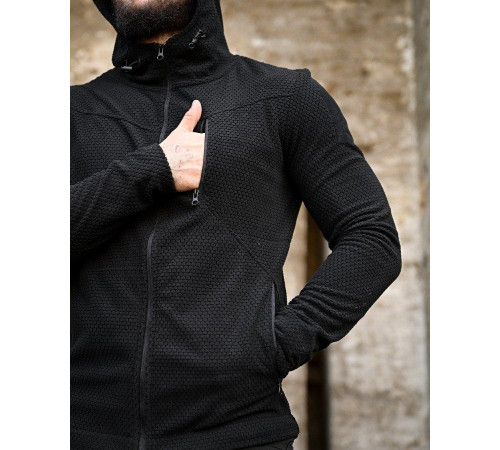 Тактична флісівка honeycomb black ВТ0443