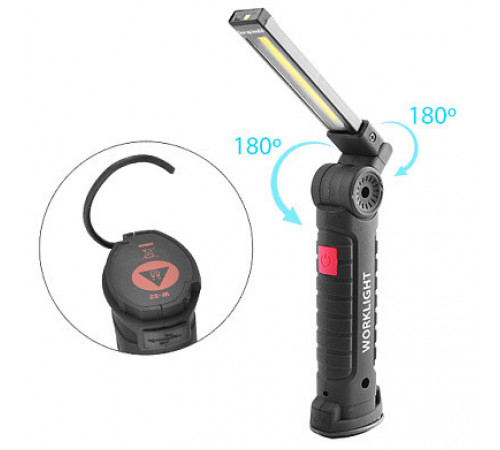 Фонарь кемпинг W 51-SMD+COB, поворот на 180º+180º, встр аккум. ЗУ micro USB (120 шт/ящ) за 280 грн