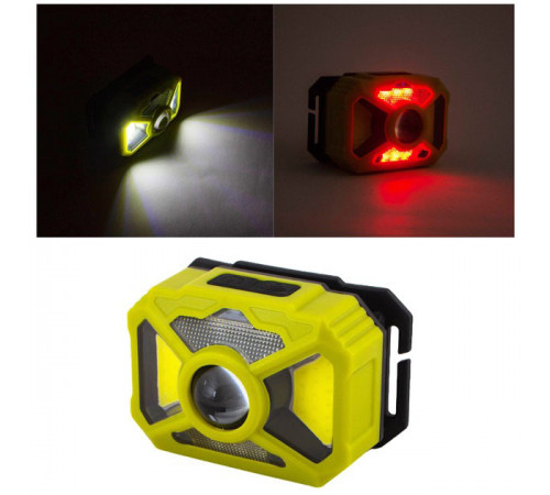 Мощный аккумуляторный фонарик на голову 2323-P50+SMD+COB (white/red), Налобный фонарик bailong AP-21