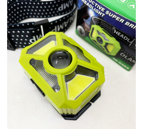 Мощный аккумуляторный фонарик на голову 2323-P50+SMD+COB (white/red), Налобный фонарик bailong AP-21