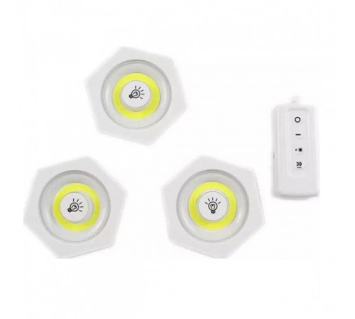 Набор из трёх LED Ламп Bailong BL-1010 с Пультом и Таймером Отключения Два Режима Яркости XD-45