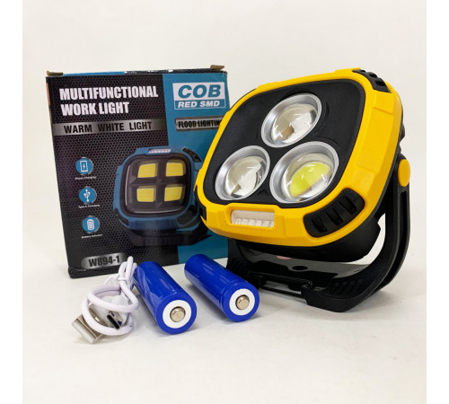 Прожектор ліхтар кемпінг W891-1-3COB(White+Yellow)+5SMD(Red) Power bank VS-47 за 867 грн