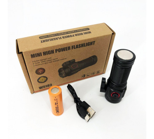 Фонарик мощный аккумуляторный для дома W5183-4XHP360, Яркий тактический фонарик, Фонарь супер яркий LA-74