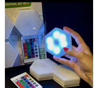 Набір із трьох RGB LED Ламп із Пультом та Таймером Відключення Два Режими Яскравості LZ-94