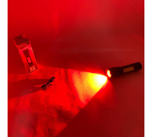 Военный армейский фонарик нашлемный W601-XPE(red)+COB(white), Ручной фонарь с высокой яркостью ZR-19