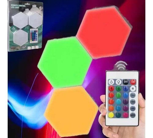 Набор из трёх RGB LED Ламп с Пультом и Таймером Отключения Два Режима Яркости LZ-94