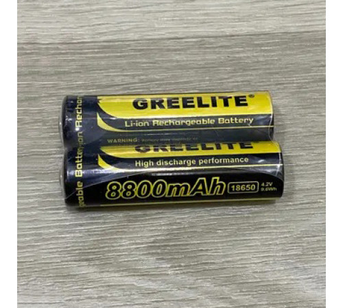 Аккумулятор (1шт) 18650 Greelite 4.2V 9.6Wh Li-ion батарейка для фонарика XC-40