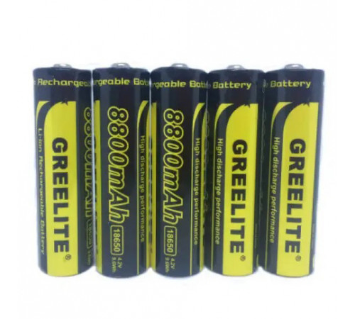 Аккумулятор (1шт) 18650 Greelite 4.2V 9.6Wh Li-ion батарейка для фонарика XC-40