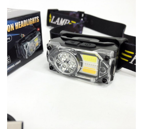Ліхтар на голову для туристів YY-19B-3SMD+2COB(white+yellow+red), Ліхтар для нічної їзди TN-55 за 360 грн
