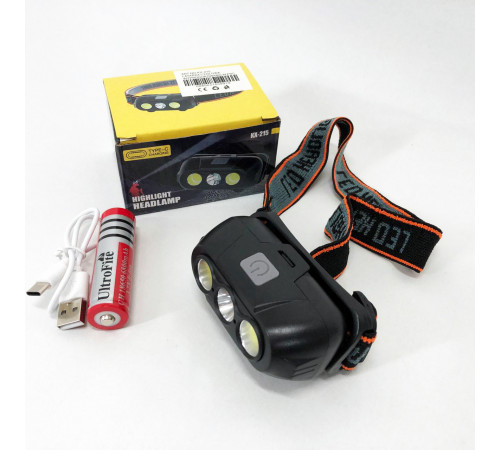Тактический фонарь с ремешком для головы KX-215-LED-2COB, Налобный фонарь для автомеханика UL-58