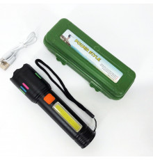 LED ліхтар переносний акумуляторний ліхтар GT-505-TG+COB(white+red) Тактичний для армії DI-45