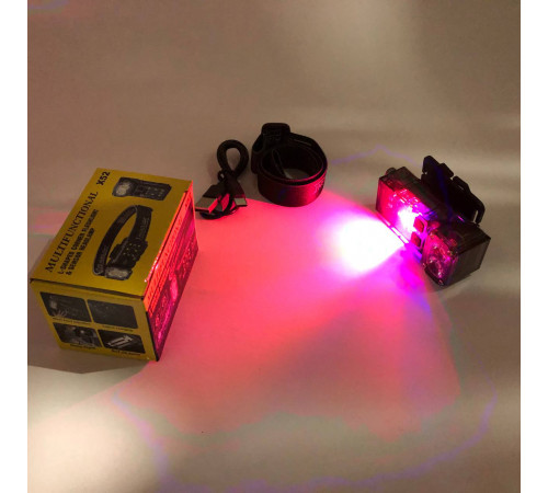 Ліхтар на лоб для будівельних робіт X52, 2LED+6SMD RGB, Ліхтарик на голову для домашніх робіт ZG-90 за 347 грн