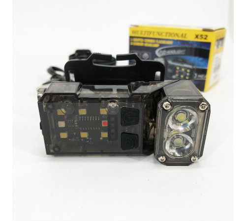 Ліхтар на лоб для будівельних робіт X52, 2LED+6SMD RGB, Ліхтарик на голову для домашніх робіт ZG-90 за 347 грн