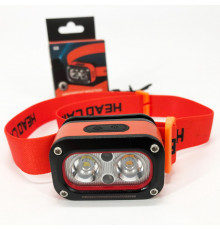 Led ліхтар на голову G08-2XPG(white+yellow)+LED(red), Тактичний налобний ліхтар на акумуляторі JR-72