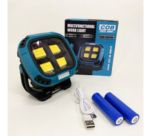 Фонарь кемпинг W894-1-4COB(White+Yellow)+5SMD(Red) Power bank CD-25