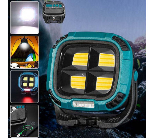 Фонарь кемпинг W894-1-4COB(White+Yellow)+5SMD(Red) Power bank CD-25