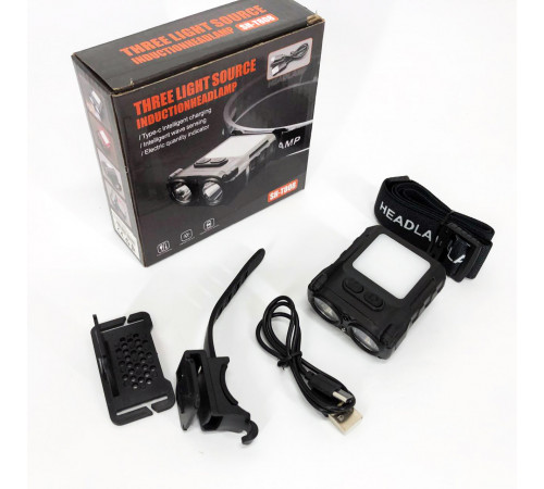 Надійний налобний ліхтар SH-T808-2XPE-20SMD-white/red, Led headlamp налобний ліхтар DX-51 за 416 грн