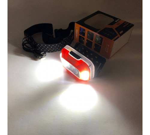 Ліхтар на голову для риболовлі WH-0218-XPG(white+yellow)+SMD(red), Ліхтарик на голову для роботи MR-48 за 359 грн