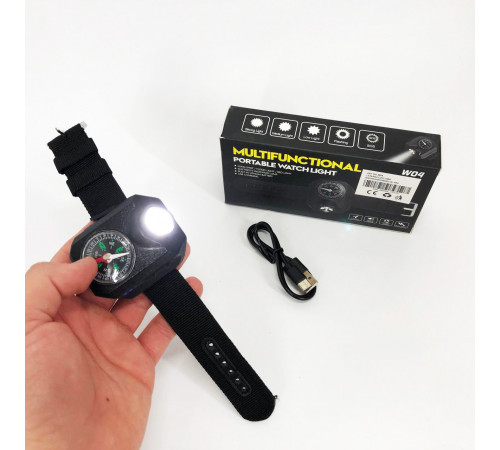 Фонарик ручной дальний W04-LED, Фонарь для экстренных ситуаций, Лед фонарь мощный на улицу QM-79