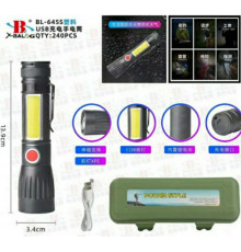 Фонарик police BL-645S XPE,zoom,ЗУ USB (240)