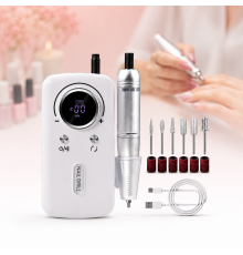 Фрезер для маникюра и педикюра Nail Polisher Machine / Портативный аккумуляторный фрезер 6в1 45000 об/мин