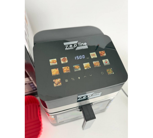 Мультифункциональная аэрофритюрница Zepline ZP-00343 на 13 л 4200 Вт на 12 программ с окошком (1) за 6845 грн