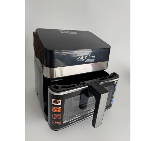Мультифункциональная аэрофритюрница Zepline ZP-00343 на 13 л 4200 Вт на 12 программ с окошком (1) за 6845 грн