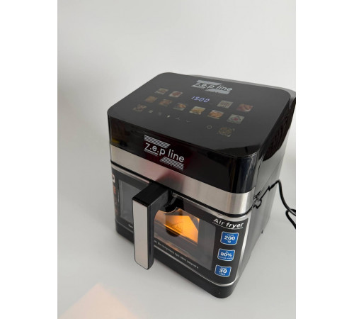 Мультифункциональная аэрофритюрница Zepline ZP-00343 на 13 л 4200 Вт на 12 программ с окошком (1) за 6845 грн