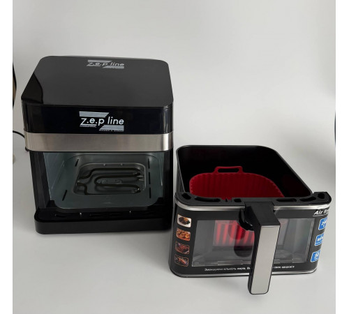 Мультифункциональная аэрофритюрница Zepline ZP-00343 на 13 л 4200 Вт на 12 программ с окошком (1) за 6845 грн