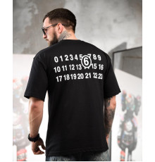 Футболка oversize maison margiela чорна ТР6884